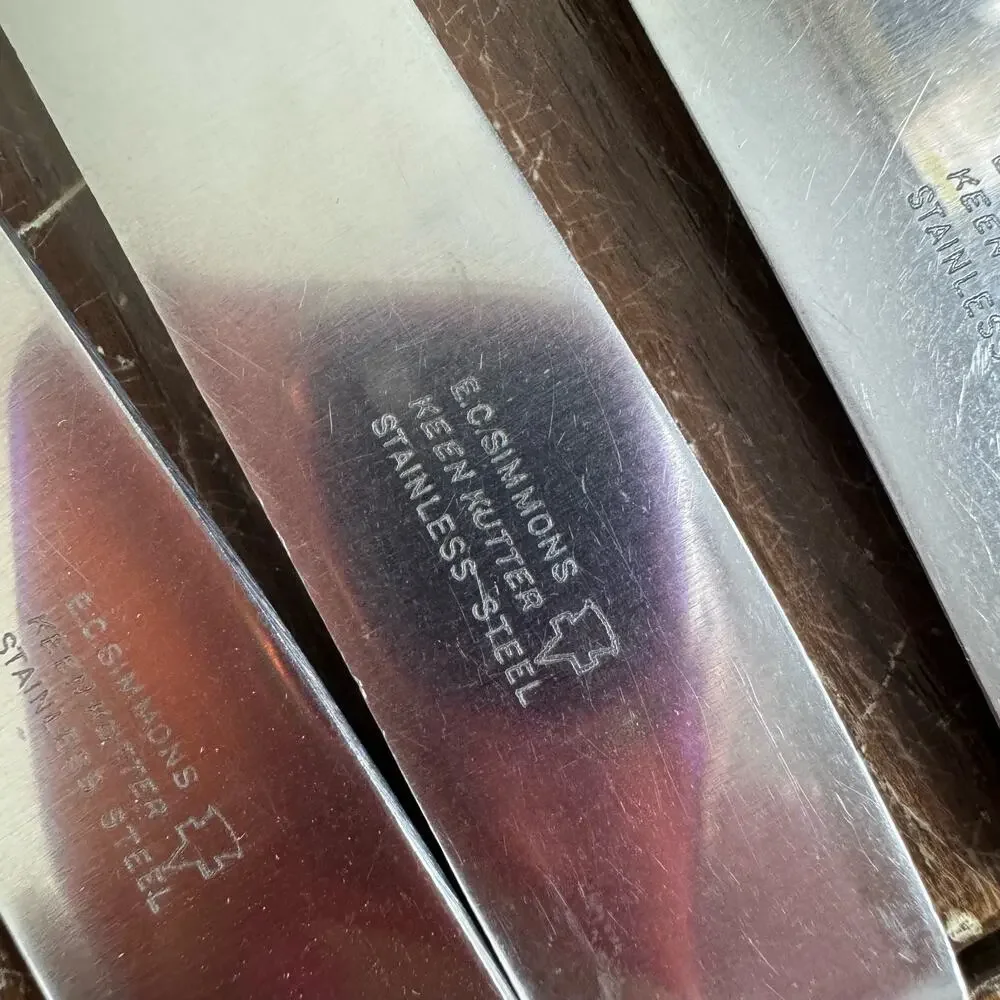 Set‎ of 6 E.C. Simmons Keen Kutter Stainless Steel Butter Knives